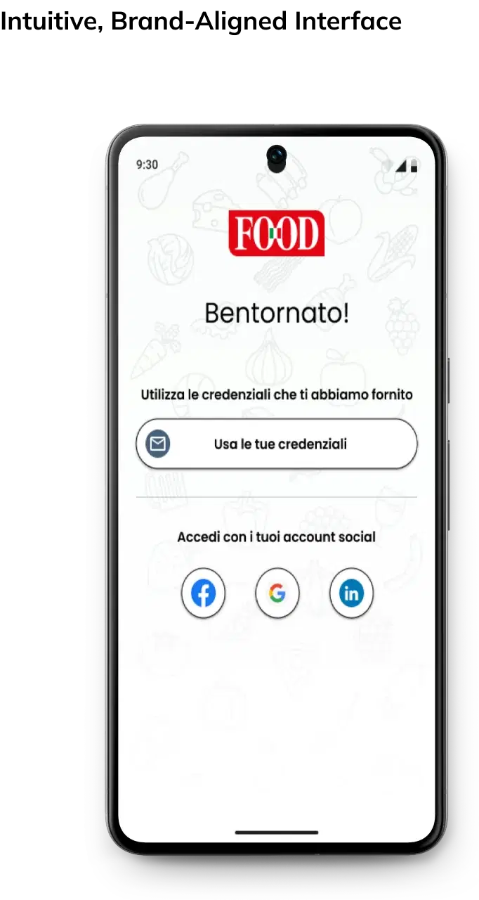 FoodApp – solution illustration